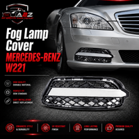 Fog Lamp Cover Left 2218851722 & Right 2218851822 & Fog Lamp Chrome Left 2218852723 & Right 2218852823 A2218851722 Compatible With MERCEDES-BENZ S-Class W221 Tag No.332