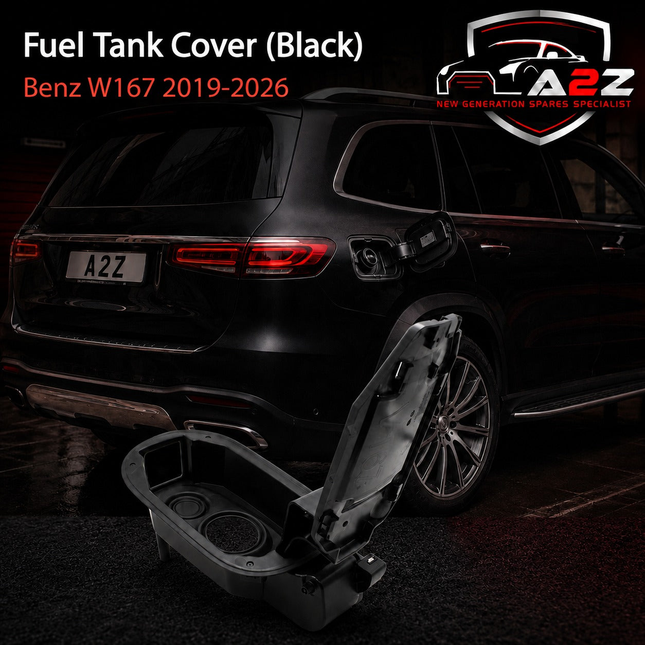 Fuel Tank Cover (Black) 1676300000 Compatible With Benz W167 2019-2026