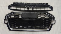 RS4 Black And Chrome Honeycomb Show Grill Compatible With Audi = A4 (2020-24) Tag No.35