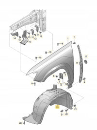 Front Right Fender Liner 3CN805912D Compatible With Volkswagen Atlas (2020-23)