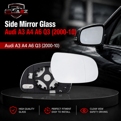Side Mirror Glass Left 8T0857535C & Right 8T0857536C Compatible With Audi A3/A4/A6/Q3 (2000-10)