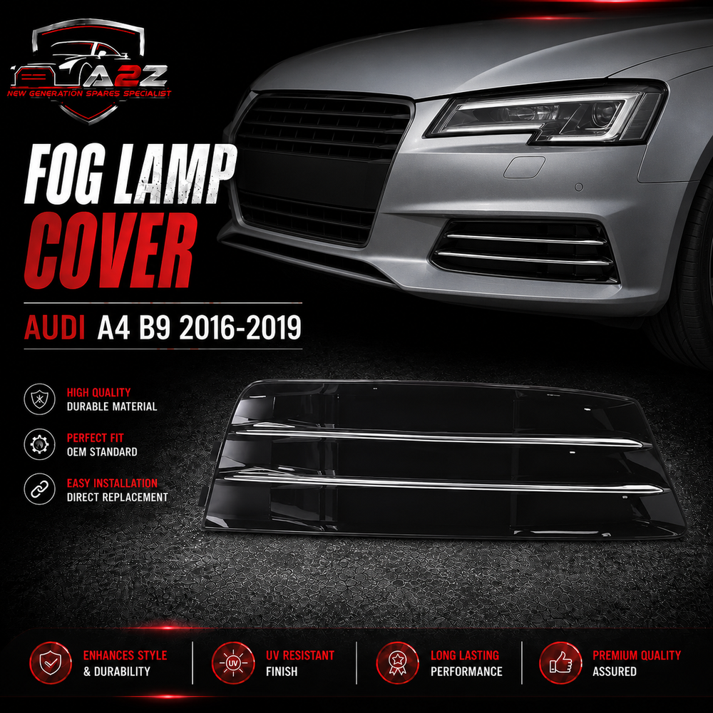 Fog Lamp Cover Compatible With AUDI A4 B9 2016-2019 Fog Lamp Cover Left 8WD807681 & Right 8WD807682 Tag-FC-16