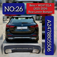 Rear Lower Bumper 2478805506 Compatible With Mercedes Benz W247 GLA (2021-2024) Tag No.26