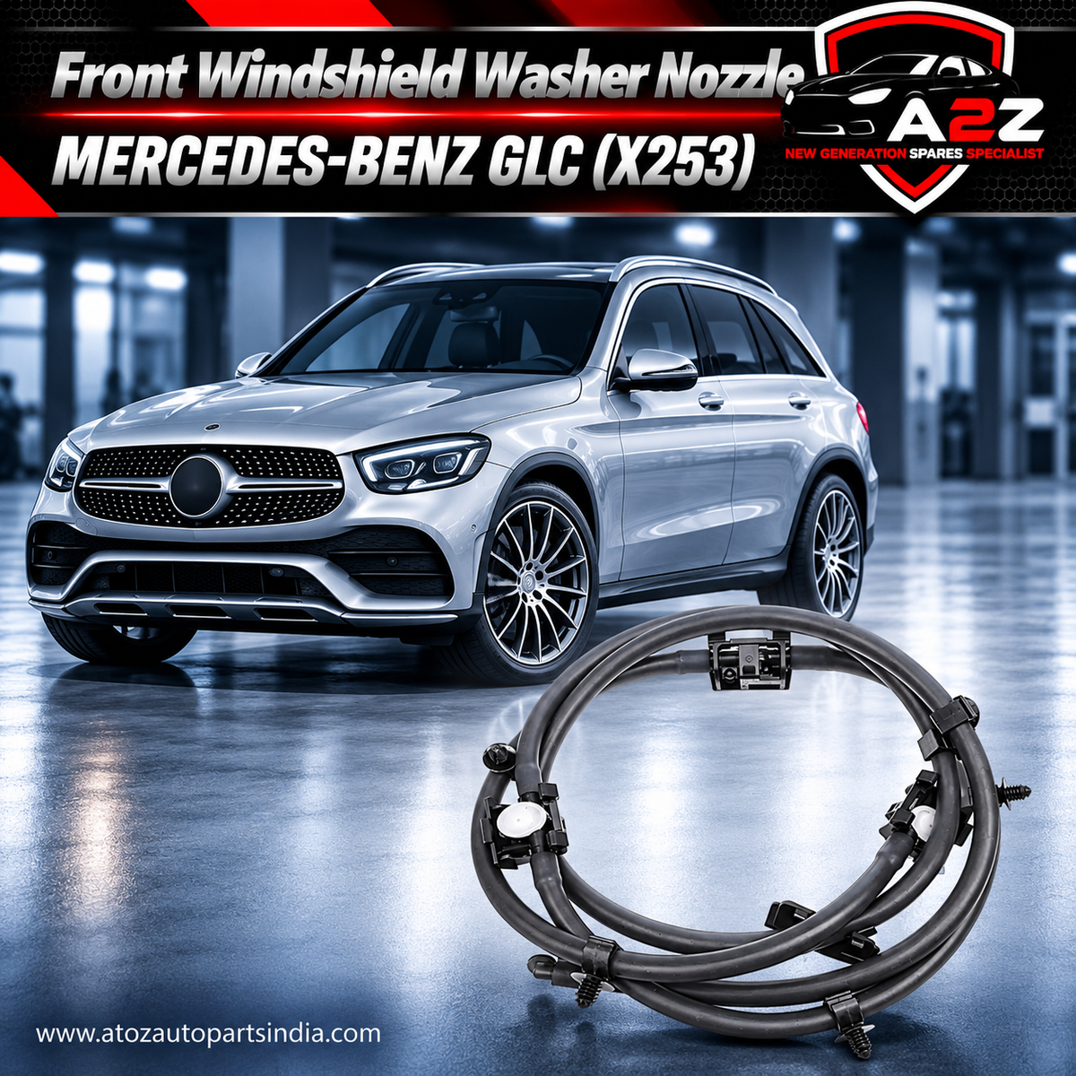 Front Windshield Washer Nozzle 2538602200 A2538602200 Compatible With MERCEDES-BENZ GLC (X253)