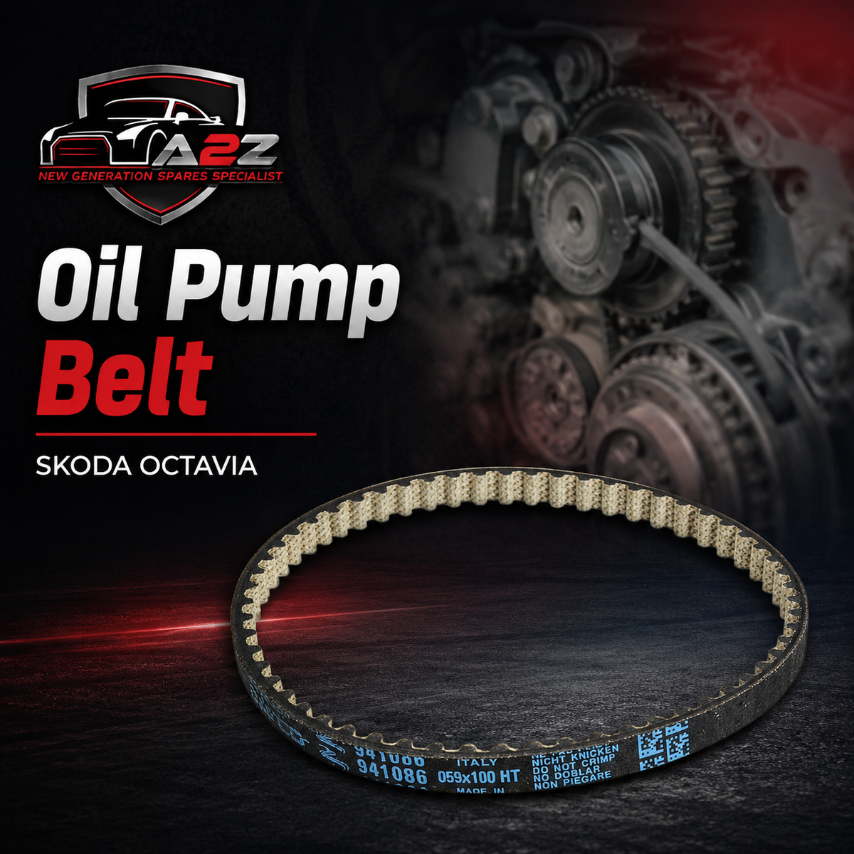 Oil Pump Belt 941086 3L115264A Compatible With SKODA OCTAVIA II (1Z3) | LAURA YETI (5L) & VW JETTA IV (162, 163, AV3, AV2) | JETTA / CLASICO | VENTO POLO V (6R1, 6C1) (DAYCO)