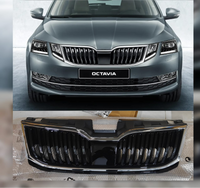 Outer Chrome Show Grill Without Camera Hole 5E0853653C041 5E0853761C2ZZ 5E0853343 Compatible With Skoda Octavia (2017-2020) Tag No.82