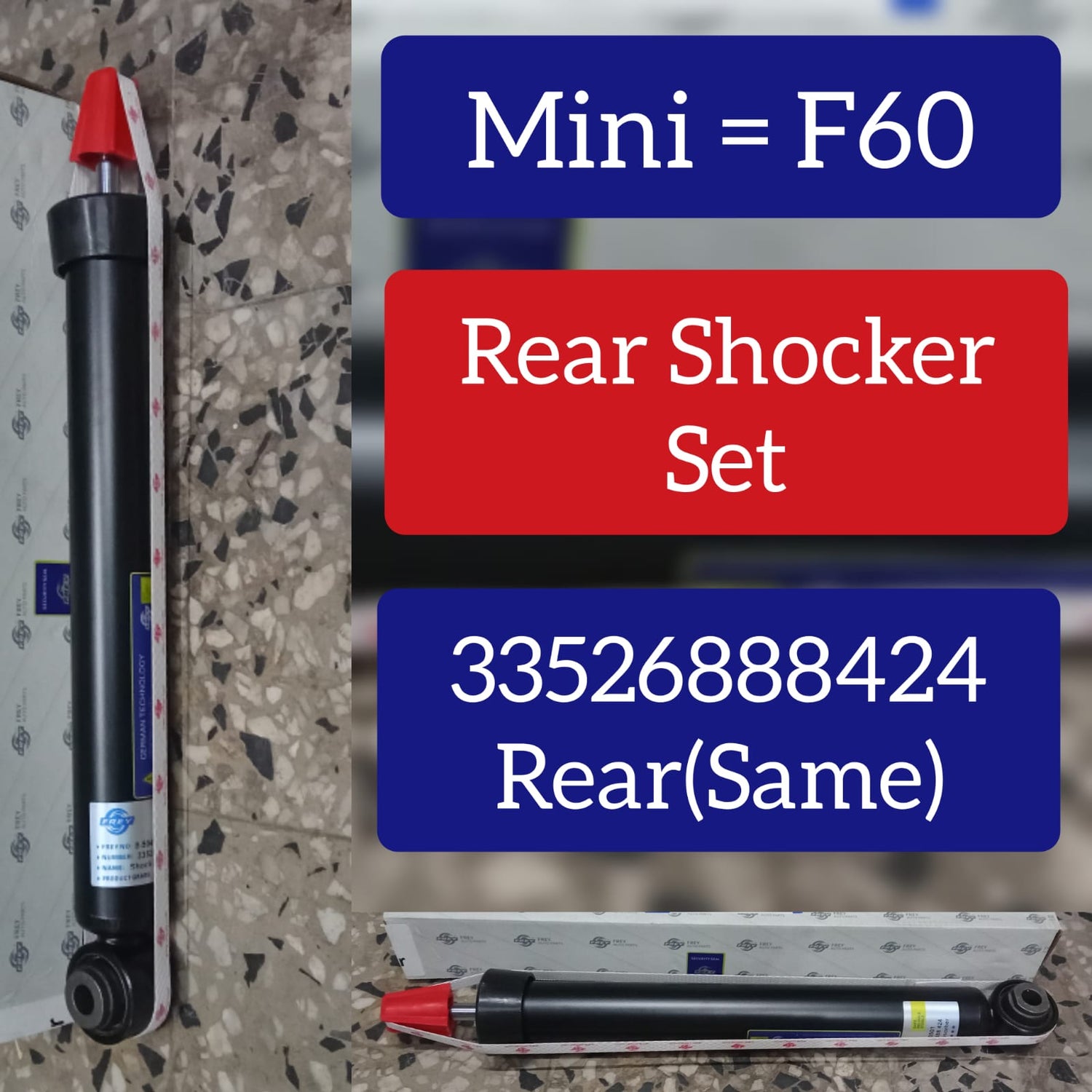 Rear (Left & Right Same) (SET of 2) Shock Absorber 33526888424 Compatible With MINI MINI & COUNTRYMAN (F60) (1PCS)