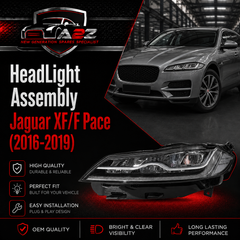 Complete Headlight Assy Left T2H24596 & Right T2H24587 Compatible With Jaguar XF/F Pace (2016-2019) Tag No.01