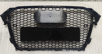 RS4 Full Black Honeycomb Show Grill Compatible With Audi A4 B8 Facelift (2013-16) Tag No.14