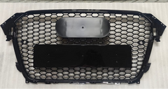 RS4 Full Black Honeycomb Show Grill Compatible With Audi A4 B8 Facelift (2013-16) Tag No.14
