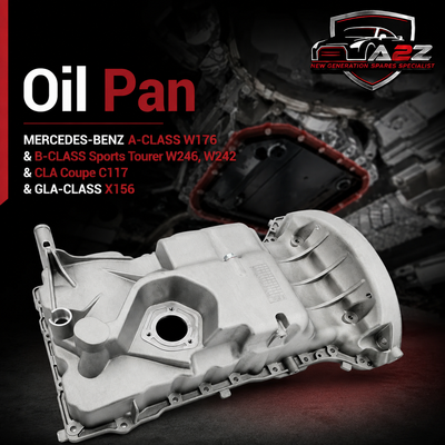 Oil Pan 2700100113 2700107600 A2700107600 A2700100113  Compatible With MERCEDES-BENZ A-CLASS W176 & B-CLASS Sports Tourer W246, W242 & CLA Coupe C117 & GLA-CLASS X156 Tag-OP-17