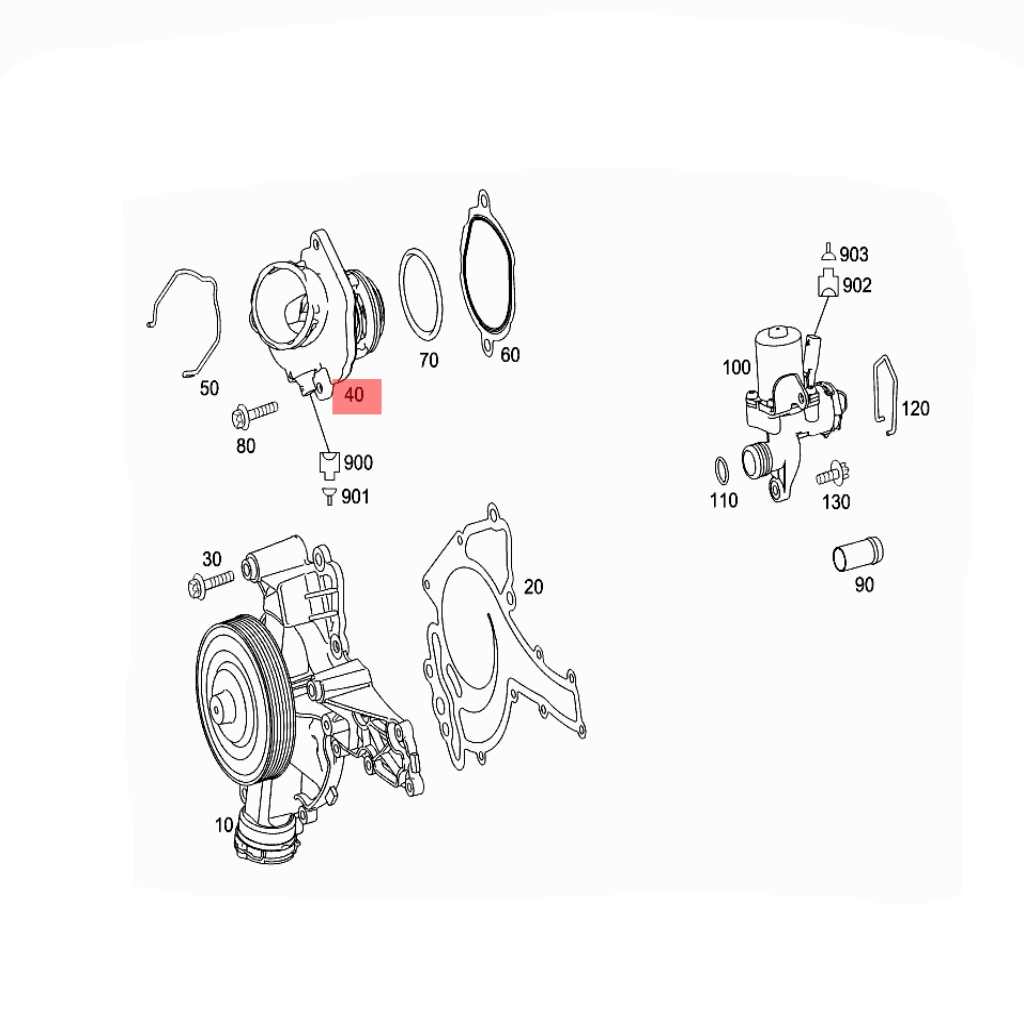 Elbow (Thermostat) 2722000415  2722000115 2722000015  For MERCEDES-BENZ C-CLASS W204  & E-CLASS W211 W212,  S-CLASS W221 Tag-E-20