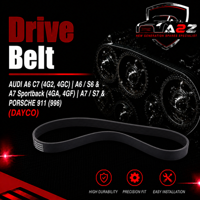 Belt 6PK2285 06E903137AA Compatible With AUDI A6 C7 (4G2, 4GC) | A6 / S6 & A7 Sportback (4GA, 4GF) | A7 / S7 & PORSCHE 911 (996)  Tag-BEL-52
