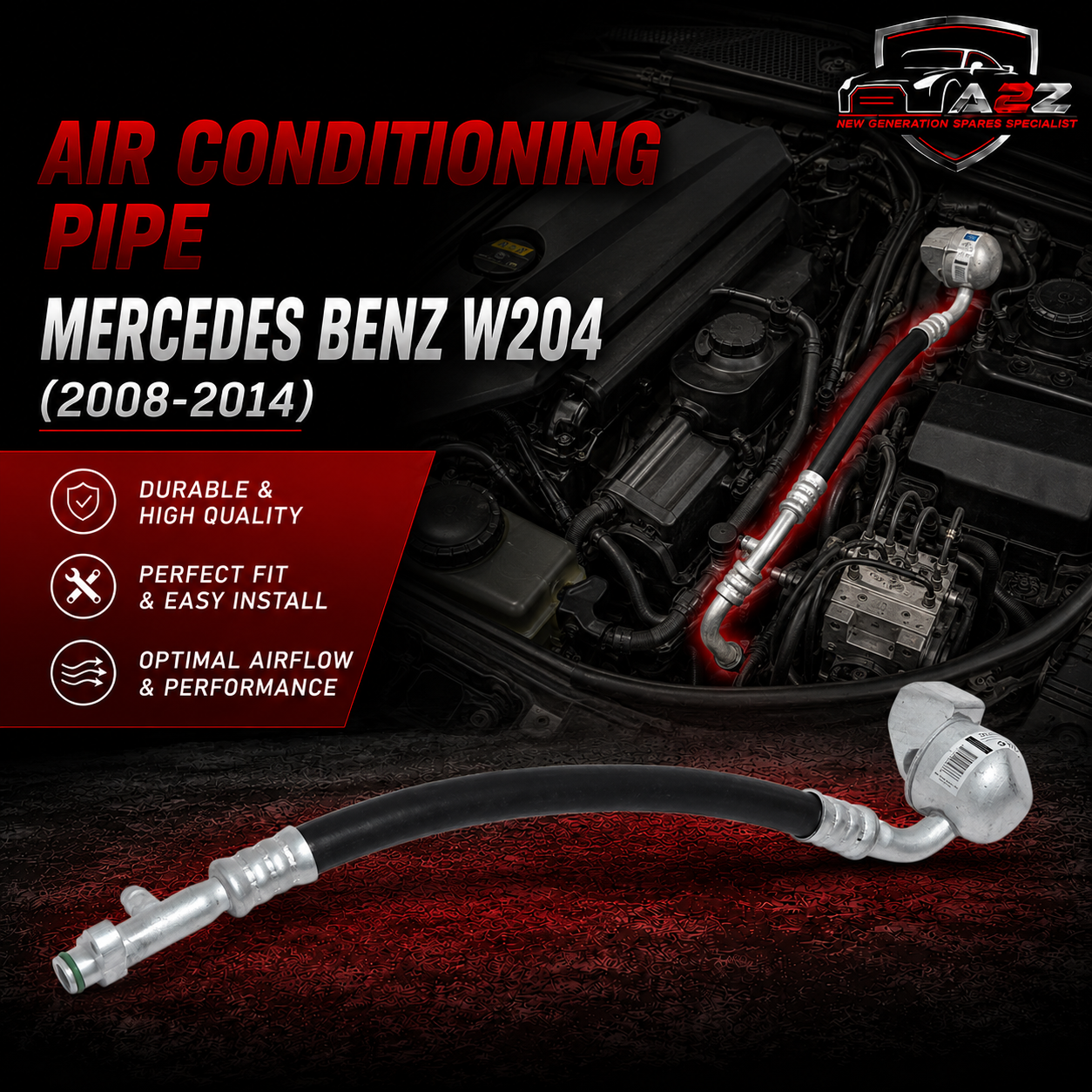 Air Conditioning Pipe 2048303115 A2048303115 Compatible With Mercedes Benz W204