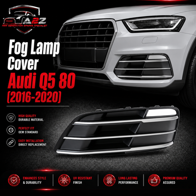 Fog Lamp Cover Left 80D807679J & Right 80D807680J Compatible With Audi Q5 80 (2016-2020) Tag No.100