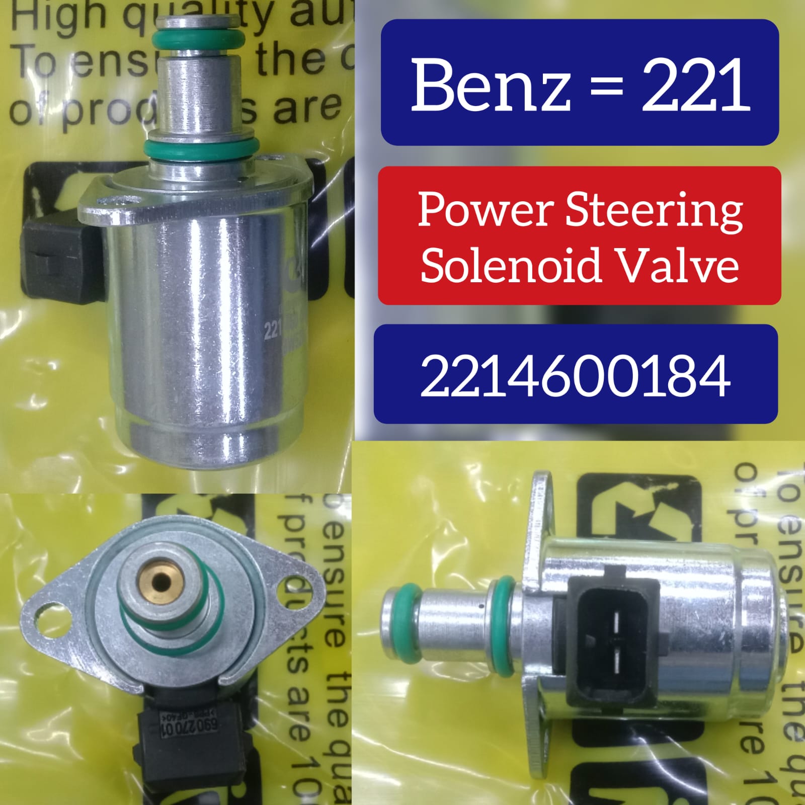 Power Steering Solenoid Valve 2214600184 Compatible With Mercedes Benz W164 W221 W251
