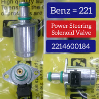 Power Steering Solenoid Valve 2214600184 Compatible With Mercedes Benz W164 W221 W251