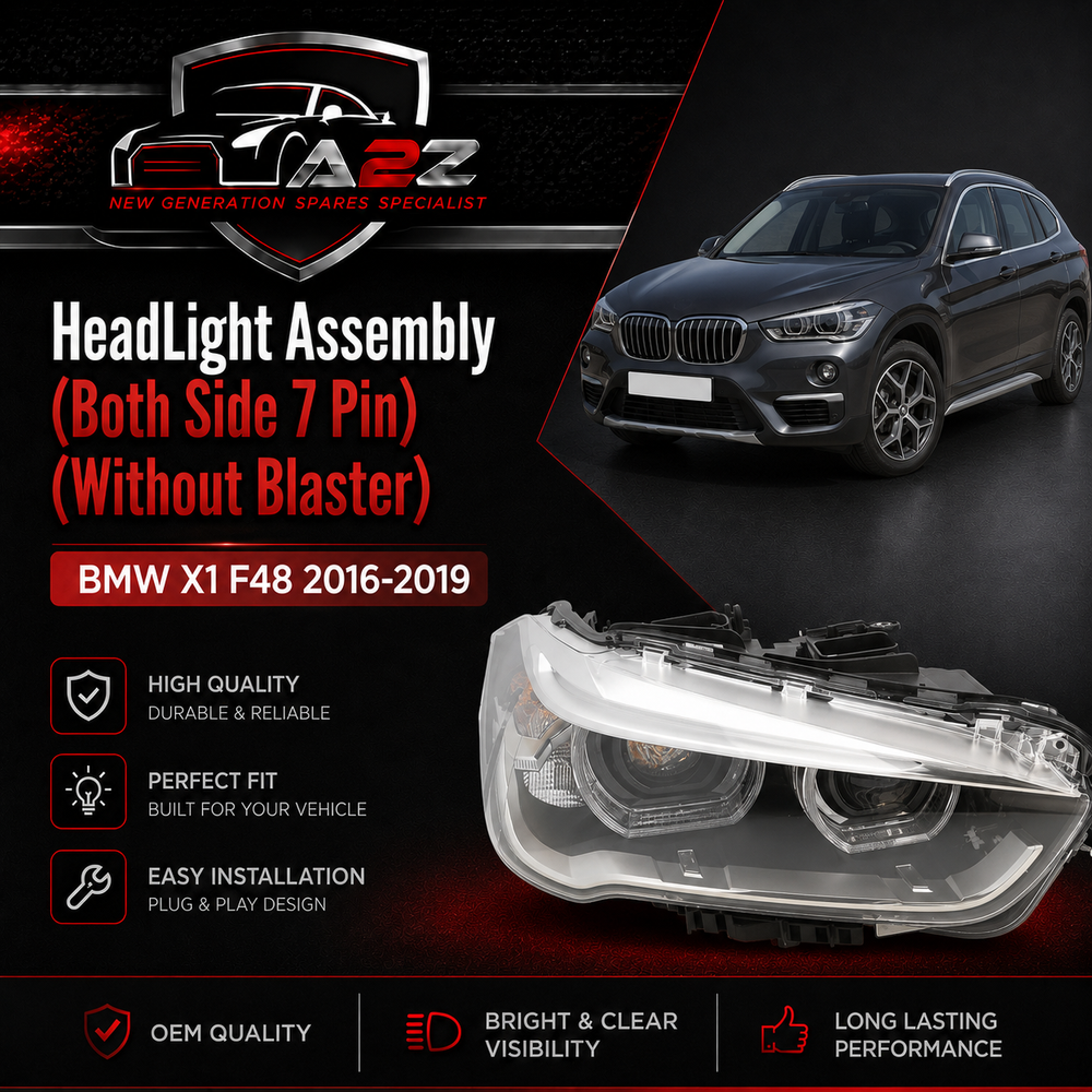 Headlight Headlamp Left 63117428735 & Right 63117428736 (Both Side 7 Pin) (Without Blaster) Compatible With BMW X1 F48  2016-2019 Projector Tag No.66