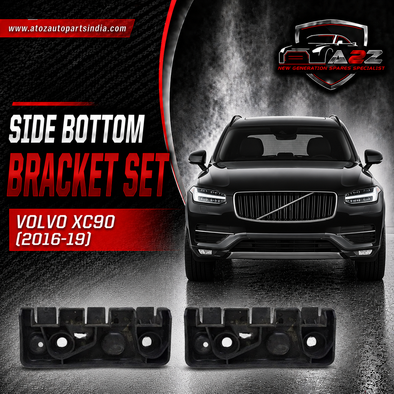 Side Bottom Bracket Set Left 31378134 & Right 31378135 Compatible With Volvo XC90 (2016-19)