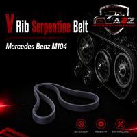 V-ribbed Serpentine Belt 0119976492 Compatible Witrh Mercedes Benz M104