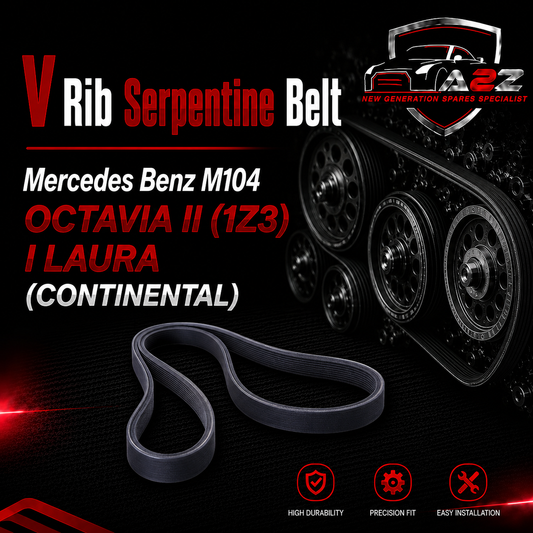 V-ribbed Serpentine Belt 0119976492 Compatible Witrh Mercedes Benz M104