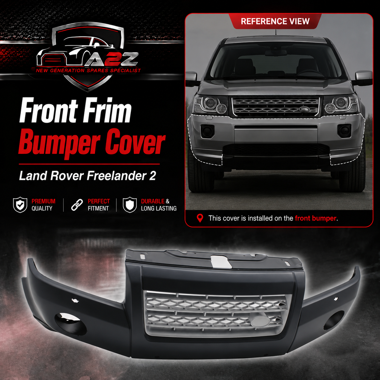 Front Frim Bumper Cover LR006253 Compatible With Land Rover Freelander 2