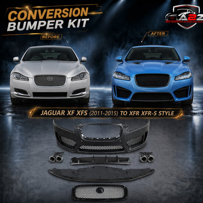 Conversion Bumper Body Kit Compatible With Jaguar Xf Xfs 2011-2015 Upgrade To Xfr Xfr-s Style (Shipping Cost Not Included In Price)