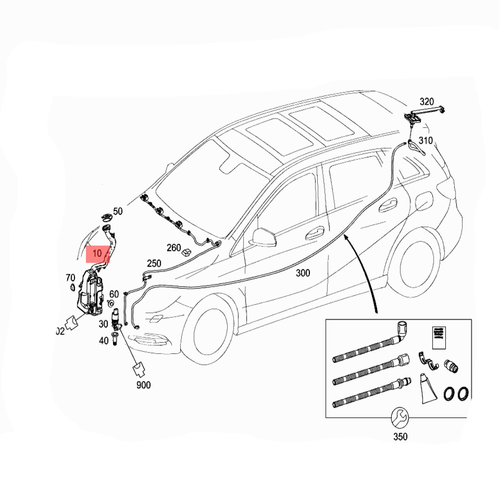 Wiper Bottle 2468690120 A2468690120 For Mercedes Benz A Class W176 Tag-B-63