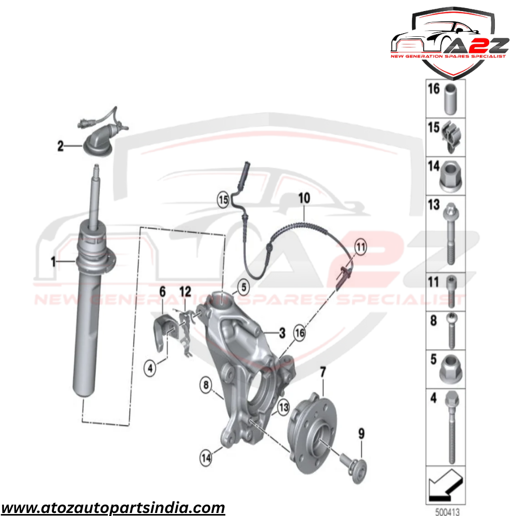 Front Right Electric Shocker 37106854788 37106861290 Compatible With MINI (F55) | MINI / COOPER & MINI (F56) | MINI / COOPER