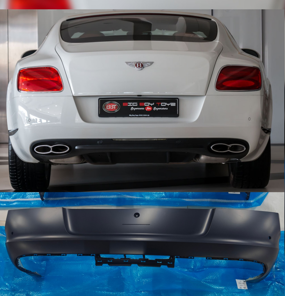 Rear Upper Bumper 3W3807332 Compatible With Bentley GT (2012-2015) Tag No.602