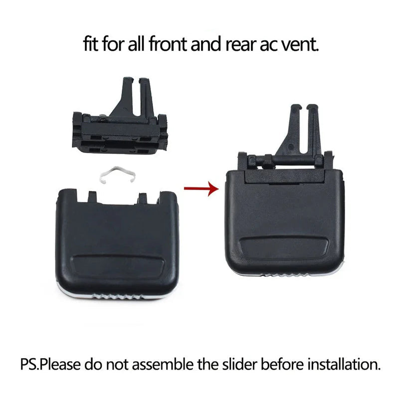 Air Conditioner Back Ac Vent Grille Outlet Tab Clip Slider Repair Kit 7P5819000 Compatible With PORSCHE CAYENNE (92A)  (Set Of 2)