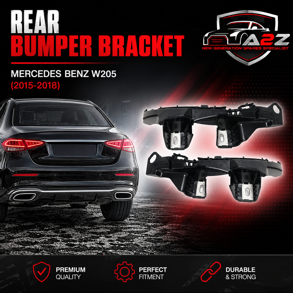Rear Bumper Bracket Left 2058850365 & Right 2058850465 Compatible With Mercedes Benz (W205) C-Class (2015-2018) Tag No.800D