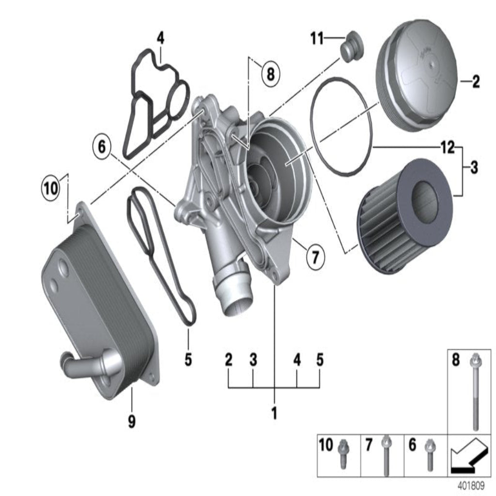 Oil Filter 11427566327 & E61HD127 & E61HD215 & OX387D 11427541827 11427953129 11428683196 Compatible With BMW 2 Coupe (F22, F87) & 3 (E90) & 3 (F30, F80)Tag : 50