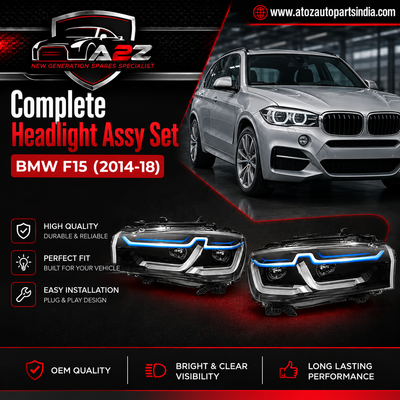 Complete Headlight Assy Set (Upgrade To Xenon) Plug And Play No Need To Change Bumper Compatible With BMW F15 (2014-18) Tag No.5