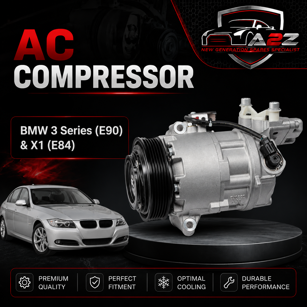 AC Compressor 64526915380 64529145351 64529156821 64529182793 Compatible With BMW 3 Series (E90) & X1 (E84)