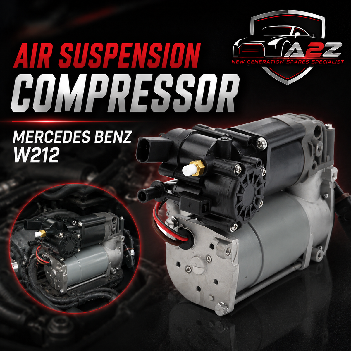 Air Suspension Compressor 2123200404 Compatible With Mercedes Benz W212