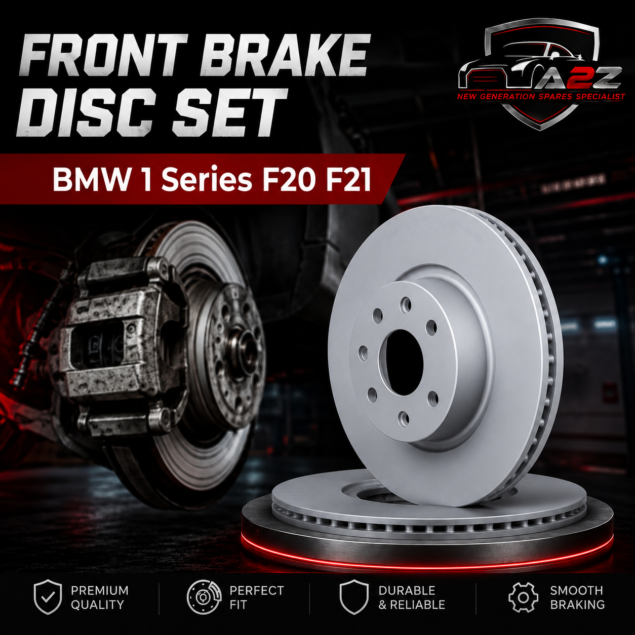 Front Brake Disc Set 34116792215 34116764629 34116854996 Compatible With BMW 1 Series F20 F21