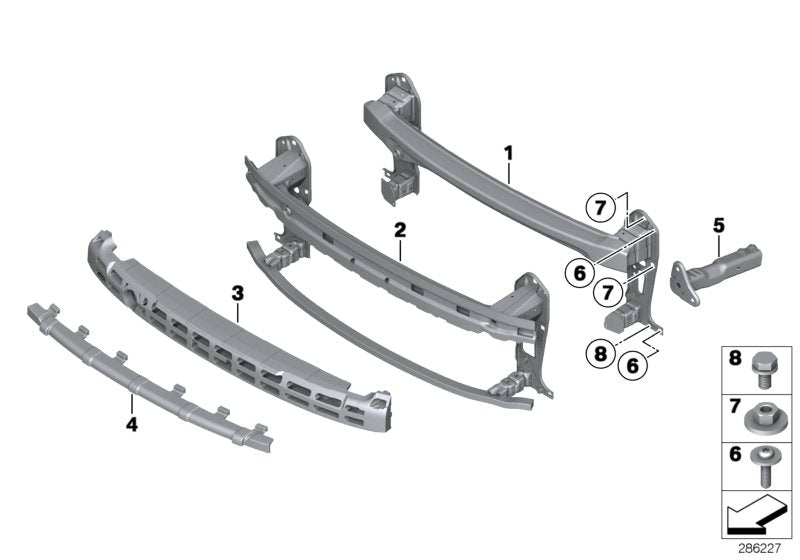Front Bumper Foam 51117255116 Compatible With Mini Cooper S (R56)