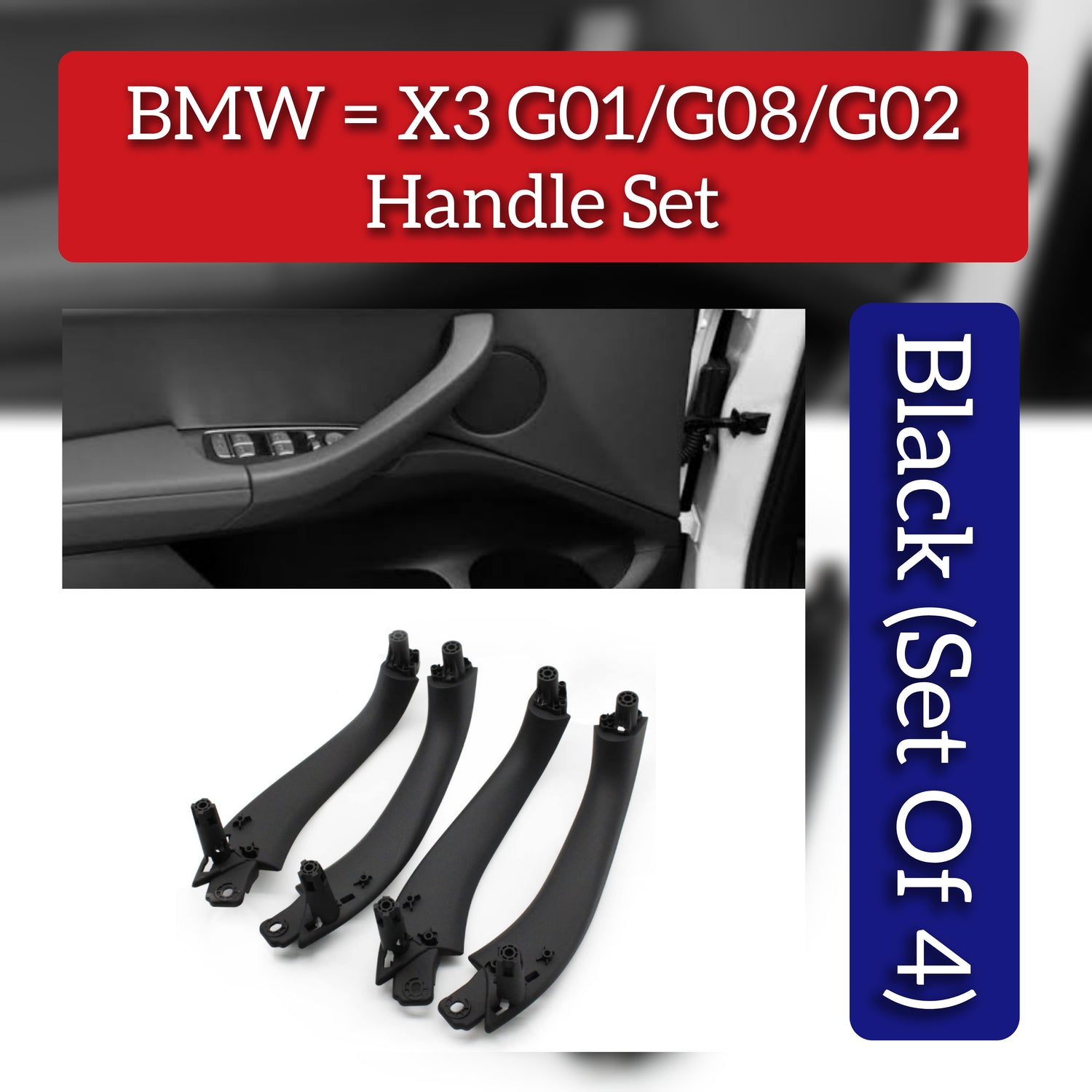 BMW X3 G01 handle set designed to give your car interior a good look and to feel comfortable while holding. Actually, in most aspects, the combination of style and functionality is something that can hardly be rivaled. 
