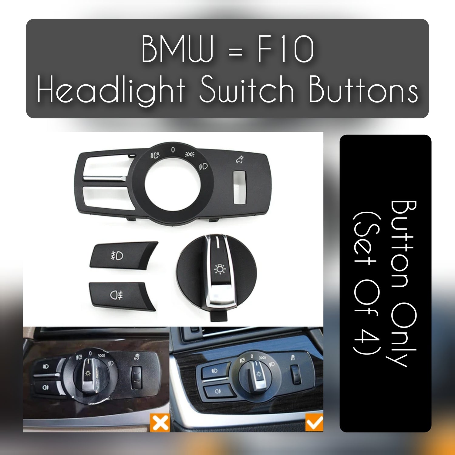 Headlight Switch Buttons Compatible with  BMW 5 Series F10