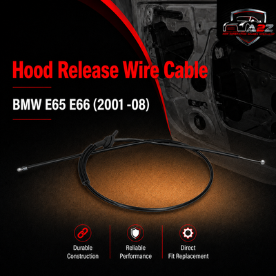 Hood Release Wire Cable 51237197474 Compatible With BMW E65 E66 (2001 -08)