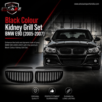 Black Colour (2005/2007)  Kidney Grill Set 51137120007 (R.H/L.H)  Same Compatible With BMW 3 Series E90 Tag 16