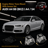 Engine Motor Trans Mount With Sensor Set Compatible With AUDI A4 B8 (8K2) | A4 / S4 Engine Motor Mount Bracket Left 8R0199381E & Right 8K0199381KP