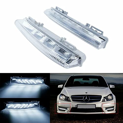 Fog Lamp Fog Light Drl Led Drl Compatible With Mercedes C Class W204 2007-2011 E Classs W212 2009-2013 Slk 2011-2015 Fog Lamp Fog Light Drl Led Drl Left 2049068900