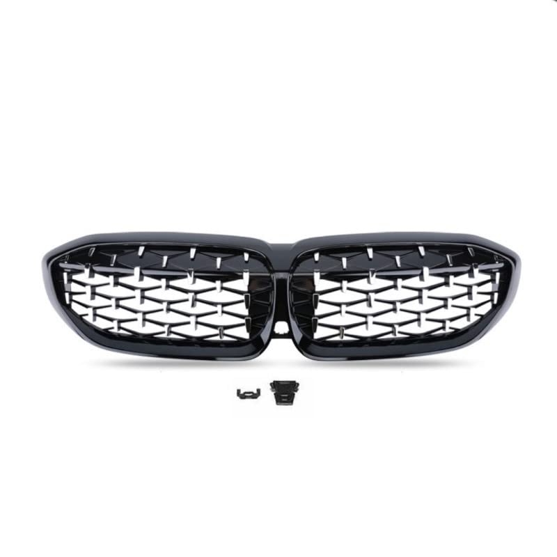 Front Bumper Grill Compatible With Bmw 3 Series G20 2018-2021 Front Bumper Grill Diamond Black And Chrome