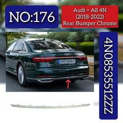 Rear Bumper Chrome 4N08535512ZZ Compatible With Audi A8 (4N) (2018-2022) Tag No.176