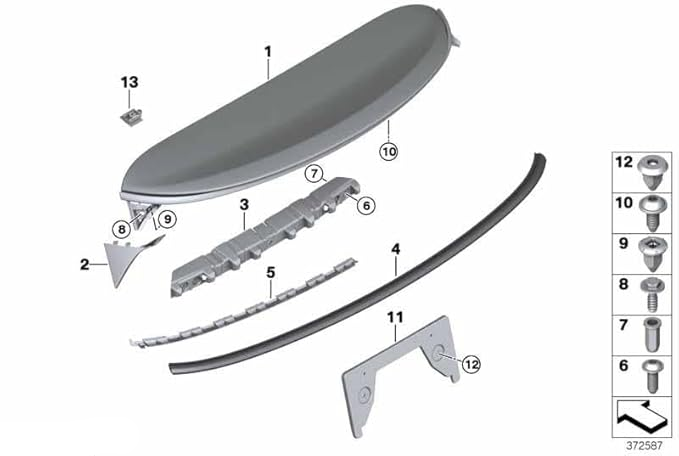 Rear Spoiler 51627375850 Compatible With MINI COOPER