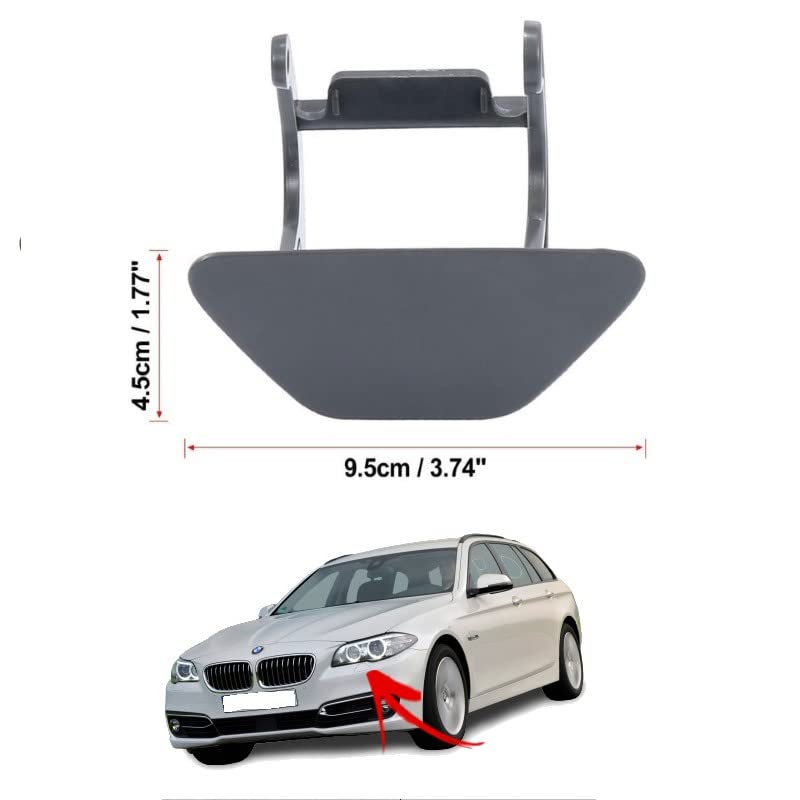 Headlight Washer Cap Left 51117332683 & Right 51117332684 Compatible With BMW 5 Series F10 (2014-2017) Tag No.406