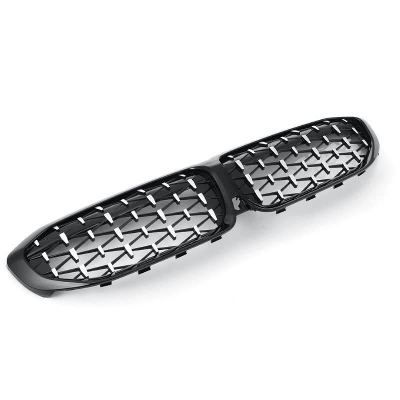 Front Bumper Grill Compatible With Bmw 3 Series G20 2018-2021 Front Bumper Grill Diamond Black And Chrome