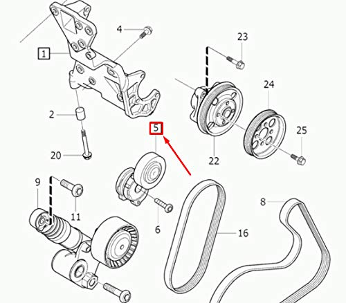 Fan Belt Tensioner APV2740 31330379 Compatible With VOLVO S60 II (134) S80 II (124) (DAYCO)